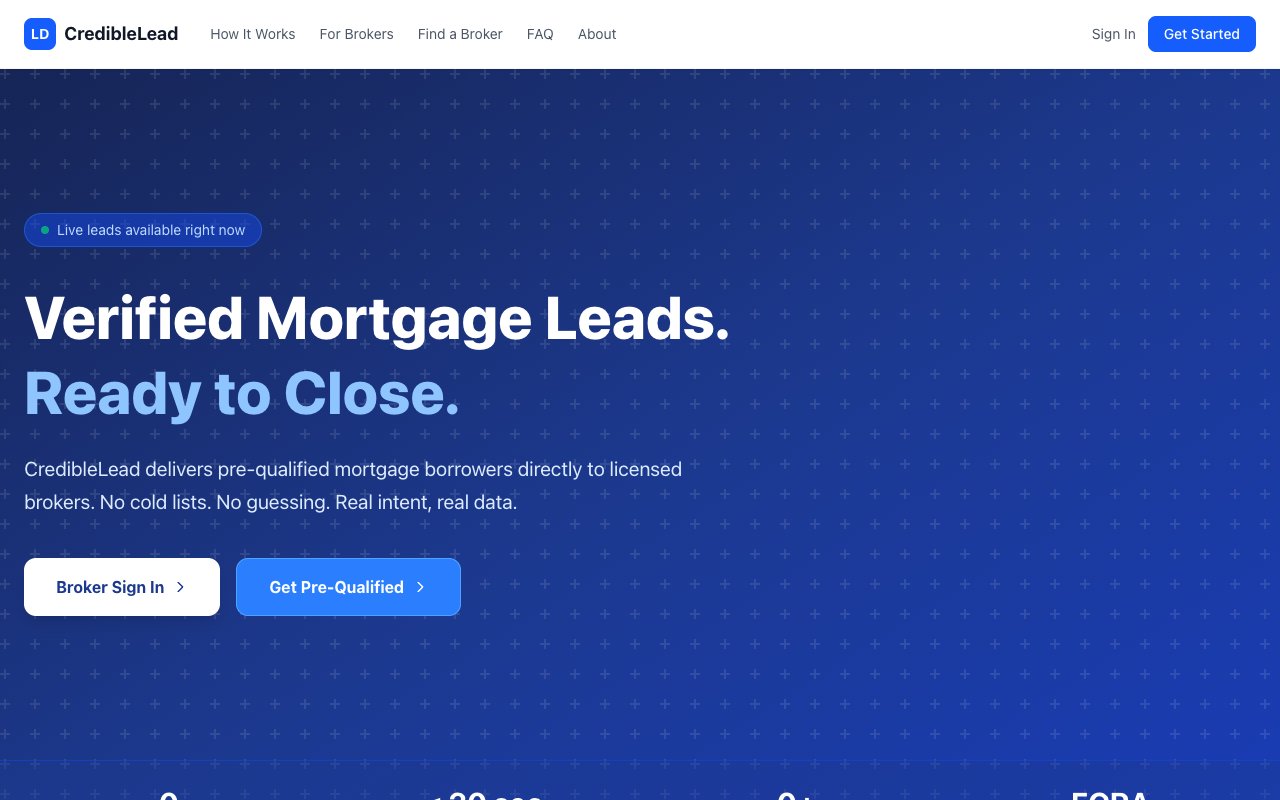 Credible Lead screenshot